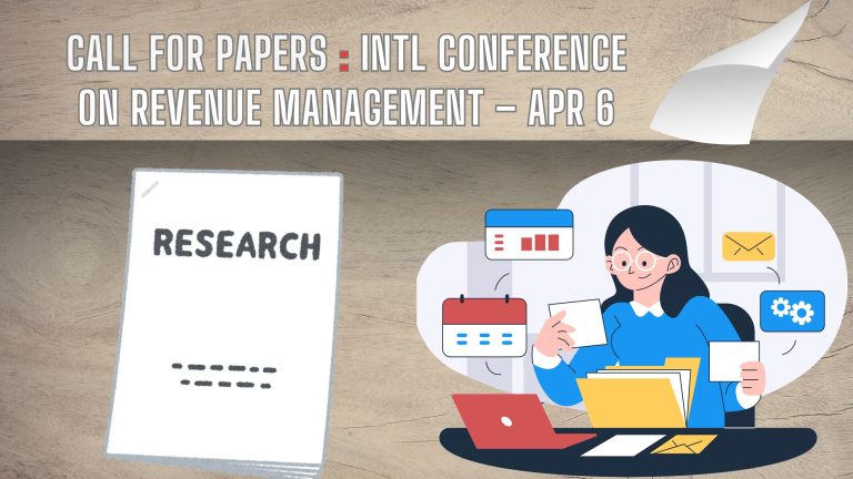 Call for Papers International Conference on Revenue Management